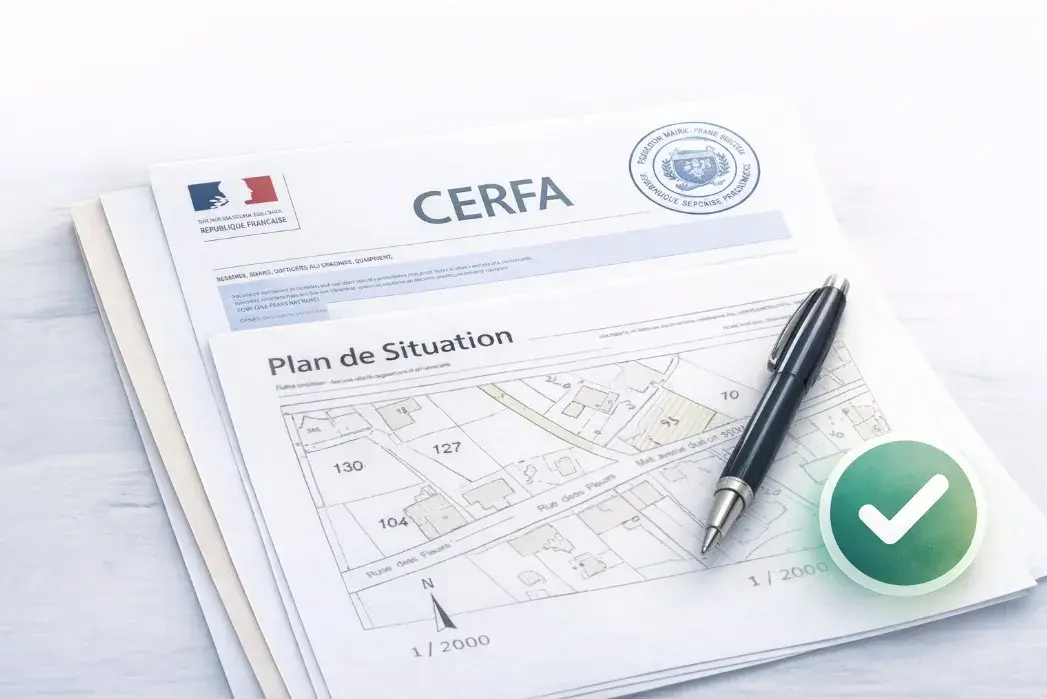 Dossier CERFA et Plan de Situation validé pour déclaration préalable
