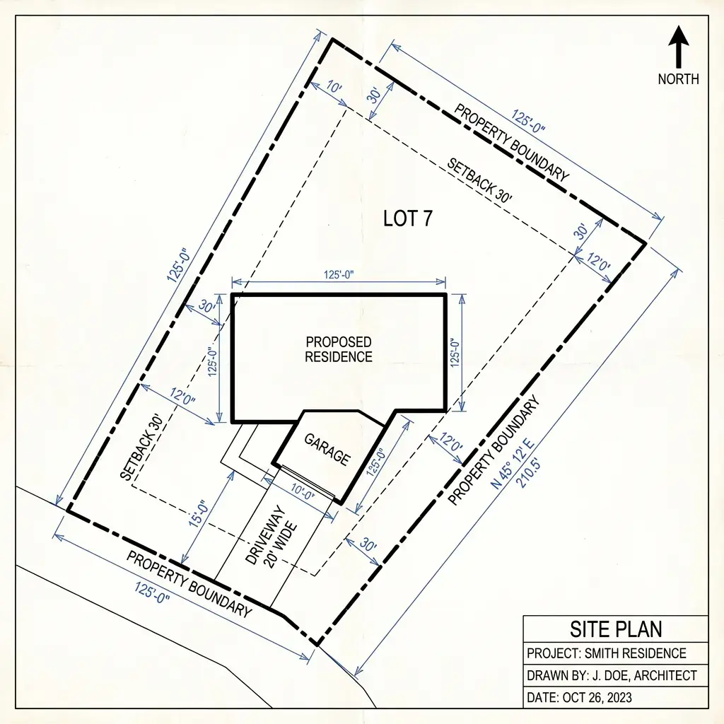 Plan de masse architectural